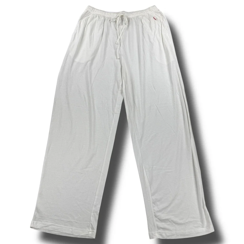 NWOT Polo Ralph Lauren Mens Pajama Lounge Pants Size Large L White Cotton‎